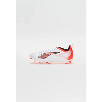 Imagen de Puma Ultra 5 PLAY Botas de fútbol con tacos para niños, Talla: 37, White/black/glowing red Zapatos