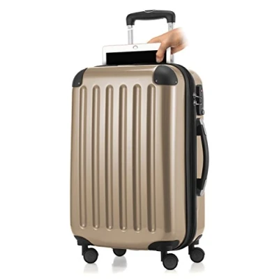 Imagen de HAUPTSTADTKOFFER Alex Tsa R2 Equipaje de mano con compartimento para portátil, maleta rígida, 4 ruedas dobles, TSA, 55 cm, 42 litros, Champánr
