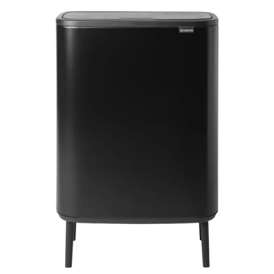 Imagen de Brabantia Bo Cubo de Pedal 3x11L Papelera Grande para Cocina Tapa Cierre Suave 3 Compartimentos con Cubos Interiores Extraíbles Bolsas Basura Incluidas Soft Beige 54 x 37 44 cm