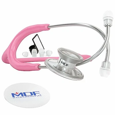 Imagen de MDF Instruments MDF747XP 01 Acoustica® Deluxe, Fonendoscopio ligero de doble cabeza Garantía por vida &amp; Programa piezas gratuitas vida, Rosa