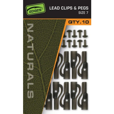 Imagen de Fox Naturals Slik Clip de plomo y clavijas (Tamaño 7) (10 piezas) Material pequeño pesca