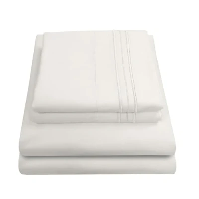 Imagen de Juego de sábanas 1800 Hilos, Microfibra cepillada Calidad egipcia, Suave, Ropa Cama Lujo con sábana encimera, Bajera, 2 Fundas Almohada