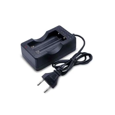 Imagen de Cargador de Pilas 2x18650, Compatible con 18650, Carga rápida, indicador LED, Ideal para Dispositivos electrónicos Recargables.