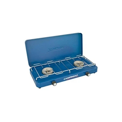 Imagen de Campingaz 2000010109 Base Camp Hornillo de gas con tapa (43 x 24 8 cm), color azul