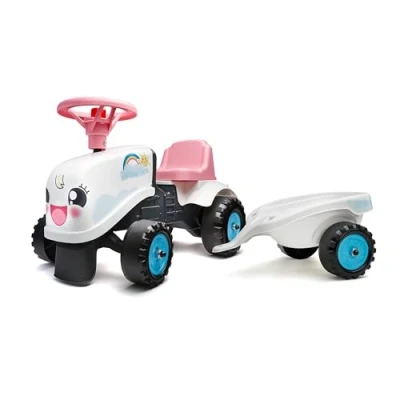 Imagen de Falk Portador Rainbow Farm con Remolque 12 Meses Fabricado en Francia 2 Estilos de personalización Placa matrícula Personalizable 206B