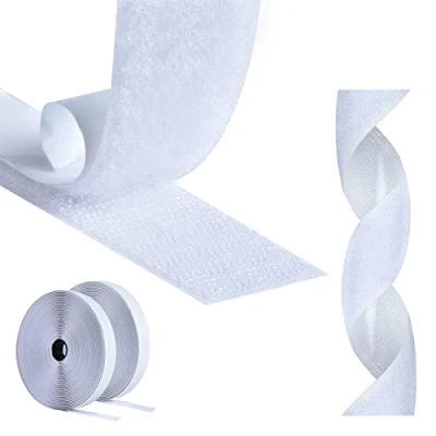 Imagen de AIQInu Belcro Adhesivo Doble Cara,8 Metros Hook y Loop Auto Adhesivo,30mm Ancho Reutilizable Nylon Cinta Cara Extra Fuerte para Oficina,Doméstica,Bricolaje