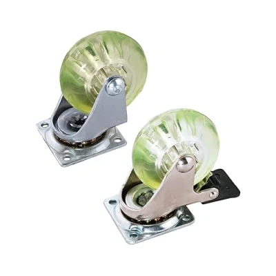 Imagen de M.PASCUAL Pack 2 unds Rueda 50mm sin freno + con (Verde)