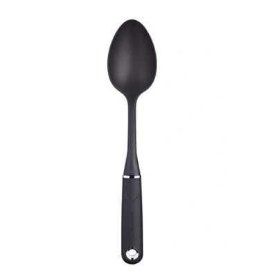 Imagen de MasterClass Cuchara de cocina con mango agarre suave, nailon antiadherente, color negro