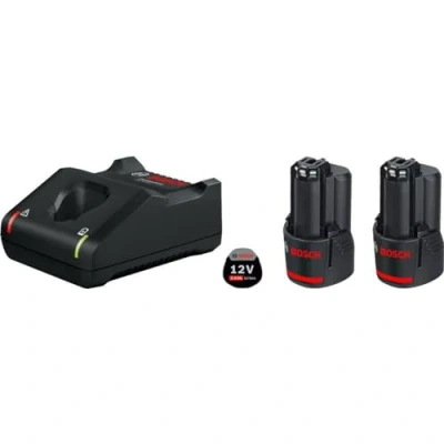 Imagen de Bosch 1600A019RD Kit de arranque batería (12 V, 2 baterías 3,0 Ah y cargador GAL12V 40)