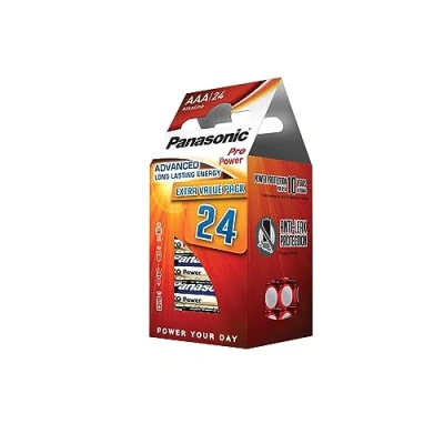 Imagen de Panasonic Pro Power, Pilas alcalinas AAA, Paquete de 24 Unidades, 1.5V, adecuadas para los Dispositivos Medio Consumo energetico, LR3PPG/24CD