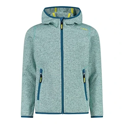 Imagen de CMP Chaqueta infantil Knit Tech con capucha fija, Campari Blanco, 128