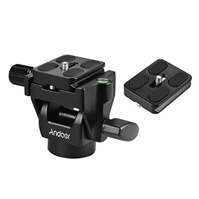 Imagen de Andoer Monopod Cabeza Inclinable Panorámica Teleobjetivo Observación de Aves con 1 Placas Liberación Rápida