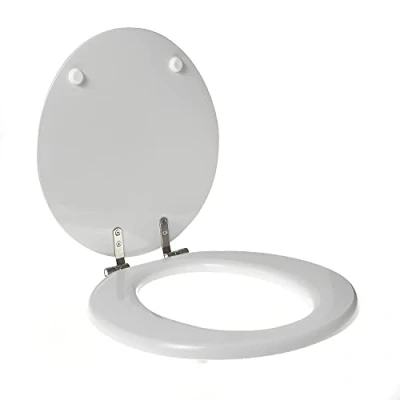 Imagen de asiento de inodoro Ideal Standard Small blanco Euro bisagra cromo eje