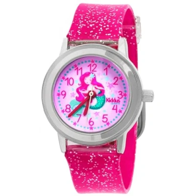 Imagen de Kiddus Relojes Niña con Purpurina. Reloj Ejercicios para Aprender la Hora. Infantil, Fácil de Leer. a Partir 4 Años. Sirena.
