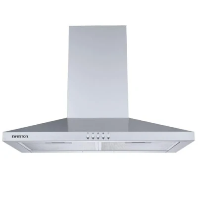 Imagen de INFINITON Camapana Extractora Piramidal CMPP A65PI, 400 m3/h, 60 cm de Ancho, Contro Mecanico, 3 Niveles Potencia, B, Luz Led Incorporada, Filtro Aluminio Incluido, Inox
