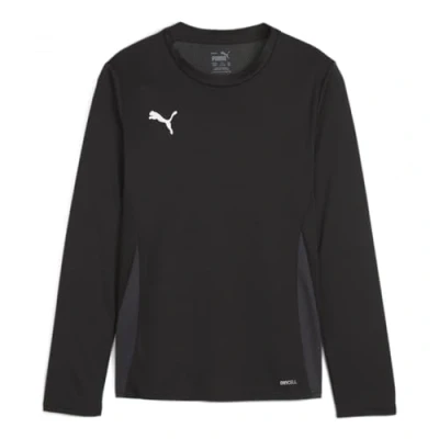 Imagen de Puma Teamgoal JR Unisex Camiseta de manga larga para niños, Talla: 7 8a, Black/white/flat dark gray