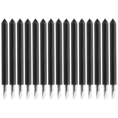 Imagen de Create idea 15 cuchillas de corte vinilo 45 grados punta fina compatibles con Cricut Maker Maker3 compatible Explore Air Air2 23,8 x 17,3 4,7 mm (negro)