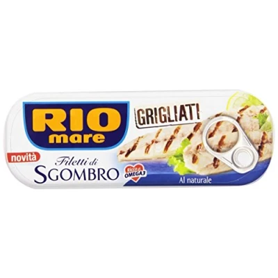 Imagen de Rio Mare Filetes de caballa a la parrilla natural, ricos en Omega 3, 7 latas 120 g
