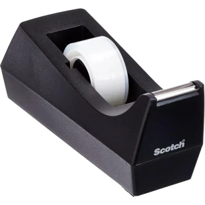 Imagen de Scotch Dispensador de Cinta Negro C38 + Crystal Cinta, 1 Rollo 19 mm x 10 m