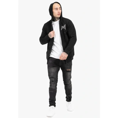 Imagen de Tapout Kapuzen MIT Normale Passform Octagon Sudadera con cremallera, Hombre, Talla: 3XL, Black white grey