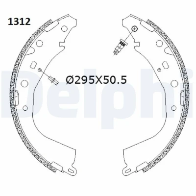 Imagen de Kit de zapatas DELPHI LS2187