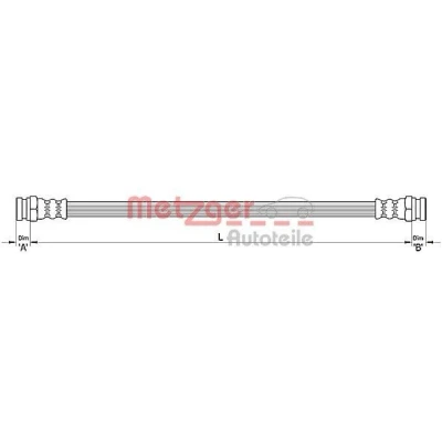 Imagen de METZGER 4110485 Latiguillos de Freno 290 FIAT: Stilo Hatchback