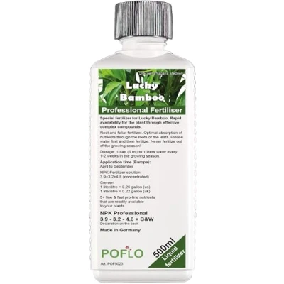 Imagen de abono de Bambú la suerte Lucky Bamboo, especial HIGH TECH NPK, completo profesional, línea para Dracaena Sanderiana