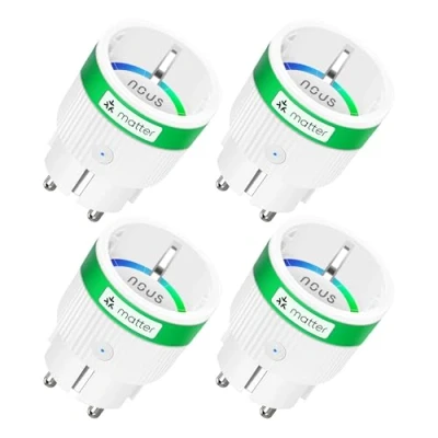 Imagen de NOUS Enchufe Inteligente Matter con Monitorización de Consumo, 16A 3840W, Compatible Alexa, Google Home, Apple Homekit, Tuya, SmartThings, Control Remoto por App, WiFi 2.4 GHz