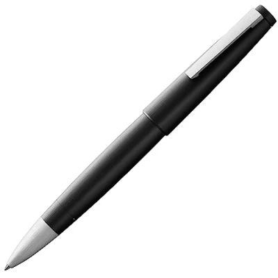 Imagen de Lamy 2000 black roller elegante con cuerpo robusto de policarbonato equilibrado perfectamente y ancho trazo M recambio 63 en negro
