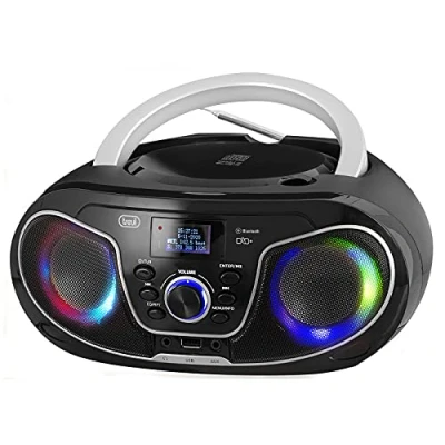 Imagen de Trevi CMP 588 Dab estéreo portátil con Radio Dab/Dab+ y FM RDS, Pantalla Dot Matrix de Alta Lectura, CD, MP3, USB, AUX IN, Bluetooth, Toma Auriculares