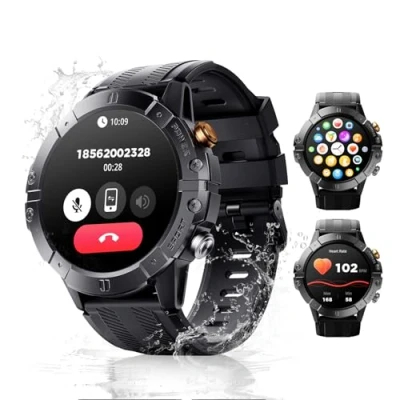 Imagen de SANAG Reloj Inteligente Hombre, 1.52&quot; Smartwatch con Llamadas Bluetooth, Pulsómetro/Oxímetro/Monitor de Sueño/Podómetro, 120+ Modos Deportivos, Impermeable Actividad para Android iOS, Negro