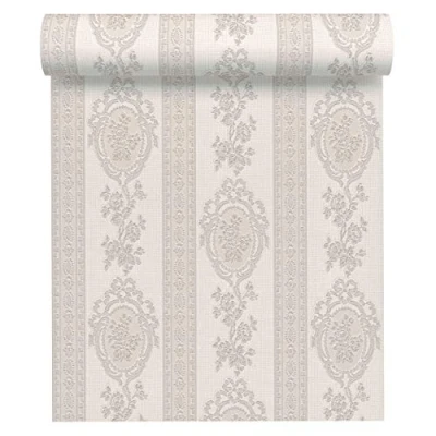 Imagen de A.S. Création 186157 1861 57 Belle Epoque Papel pintado con adornos (10,05 x 0,53 m), color gris metálico y blanco