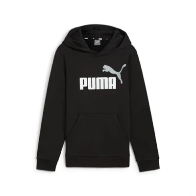 Imagen de PUMA ESS+ 2 Col Big Logo Hoodie FL B, Sudadera Niños, White/Medium Gray, 128