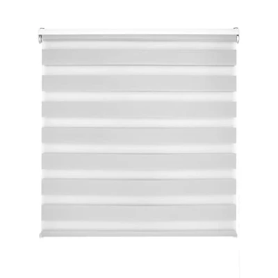Imagen de Decorblind Estor Enrollable Doble Capa Noche y Día Instalación Pared o Techo, Medida Estor: 140x180 Ancho x Largo/Medida Tela 137x175 Color Gris, Ventana