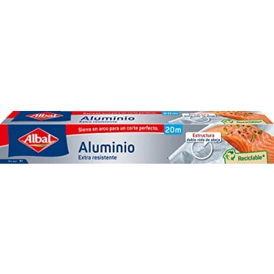 Imagen de Albal Papel de Aluminio, Extra Resistente, Fácil Cortar, 1 Unidad