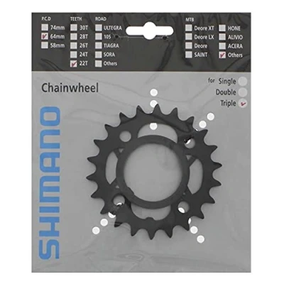 Imagen de Shimano 22D Acera Platos para Bicicletas, Adultos Unisex, Multicolor, Talla única