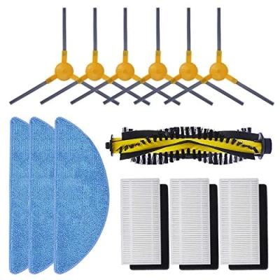 Imagen de 13 Accesorios de Recambio para IKOHS NETBOT S15 Neatsvor X500 / Pro Robot Aspiradora, Pack Incluye 1 Cepillo Principal, 3 Filtros Hepa, Mopas, 6 Cepillos Laterales