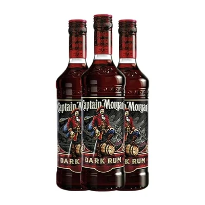 Imagen de Ron Captain Morgan Dark Botella Misil 1 L (Caja de 3 L)