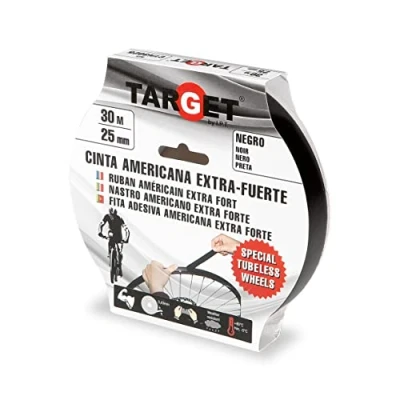 Imagen de TARGET CTN3025 Cinta Tubeless 30m x 25mm Bicicletas Negra Ruedas Llantas MTB