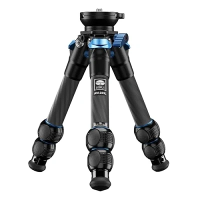 Imagen de SIRUI Mini Trípode Compacto de Fibra Carbono, Tornillos 1/4 Portátil, Carga MAX 33 Libra Altura Máxima 36cm para DSLR, Teléfono, Videocámara AM223L