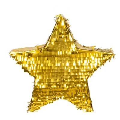 Imagen de Boland 30977 Piñata Estrella dorada, 44 x cm, decoración colgante, para cumpleaños, fiesta temática y carnaval