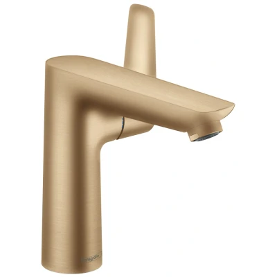 Imagen de hansgrohe Grifo Talis E (grifo de ahorro agua con caño altura 150 mm y desagüe barra tracción) bronce pulido