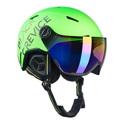 Imagen de BLACK CREVICE Skihelm Casco de esquí Vail I diseño Deportivo para Hombre y Mujer policarbonato Transpirable Talla Ajustable (Large, neón Verde)