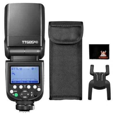 Imagen de GODOX TT685IIC Flash de cámara TTL para cámaras Canon,sincronización rápida 1/8000s,Bloqueo liberación rápida,conversión TCM,Flash Speedlite Manual GN60,Tiempo Reciclaje 0,1 a 2,6s