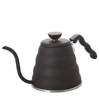 Imagen de Hario Bouno VBK 120 MB V60 Hervidor de café con cuello cisne (1,2 L/1200 ml), color negro