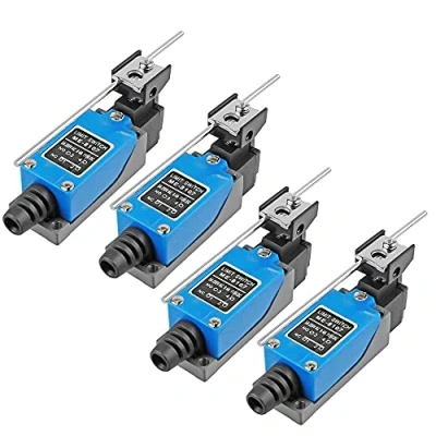 Imagen de ANCLLO 4 Uds Antrader ME 8107 Interruptor de límite Brazo Palanca Rodillo momentáneo plástico Giratorio NC NO para Plasma láser Molino CNC
