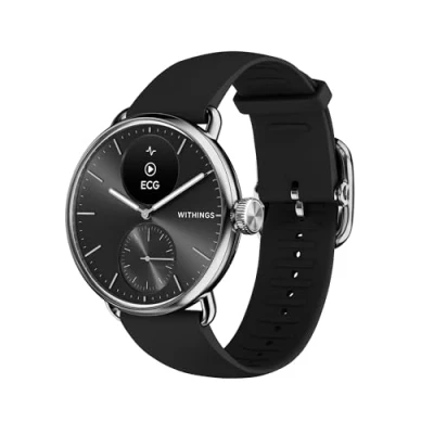 Imagen de Withings ScanWatch 2, Reloj Inteligente de Salud cardíaca para Hombre y Mujer: ECG, SpO2, Control la Temperatura, del sueño, respiratoria el Ciclo, autonomía 30 días, iOS Android