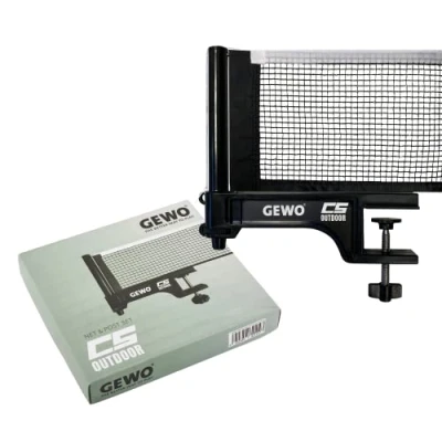Imagen de GEWO CS Outdoor Red de Ping Pong para Exteriores, Resistente a la Intemperie, Soportes robustos y práctico Tornillo Ajuste Altura, fácil Montaje, Hilo Negro Estable