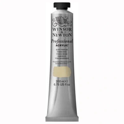 Imagen de Winsor &amp; Newton Professional Pintura acrílica, tubo 200 ml, color titanio crudo