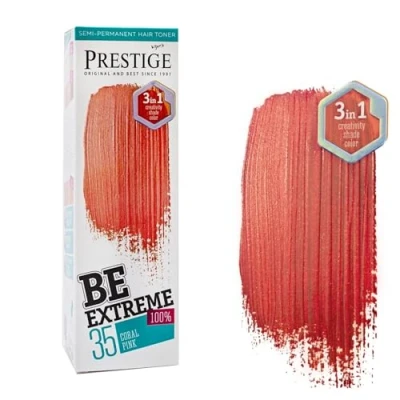 Imagen de Vip&#039;s Prestige Be Extreme Tóner Semipermanente para el cabello Color 35 Rosa Coral Pigmento Puro Da a Cabellos Decolorados o Canosos Sin Amoniaco, Parabenos y PPD